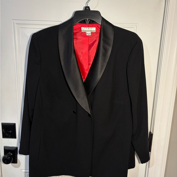 Shomi Women's Size 22 Black Classic Lined Tuxedo Blazer Pre-Owned Excellent Cond - Picture 1 of 5